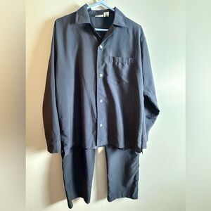 L.L.Bean Traveler Men's Navy 2 Piece Pajama Set Long Sleeve, Lightweight Sz M